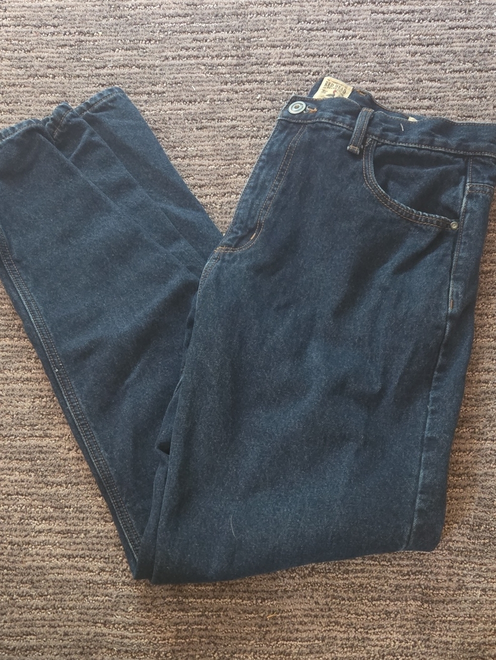 RedHead Men's Navy Blue Relaxed Fit Jeans